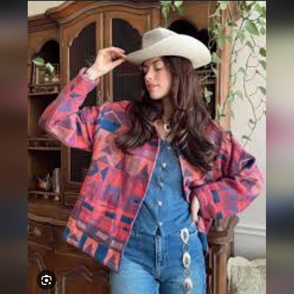 Nostalgia Jackets & Blazers - Neo Nostalgia Geometric Patterned Jacket - Multicolor100% Cotton_Large